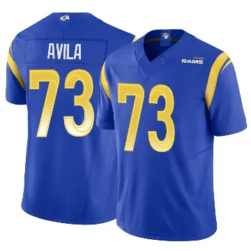 ＃73 Youth Steve Avila Royal Limited Los Angeles Rams Vapor F.U.S.E. Jersey