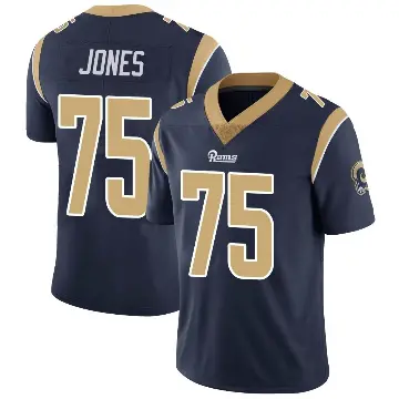 ＃75 Men's Deacon Jones Navy Limited Los Angeles Rams Team Color Vapor Untouchable Jersey