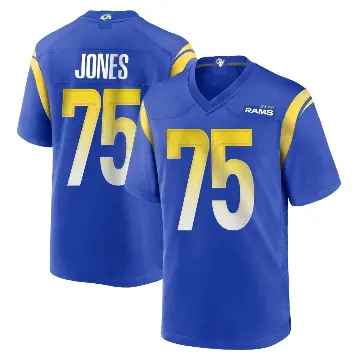＃75 Men's Deacon Jones Royal Game Los Angeles Rams Alternate Jersey