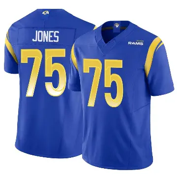 ＃75 Men's Deacon Jones Royal Limited Los Angeles Rams Vapor F.U.S.E. Jersey