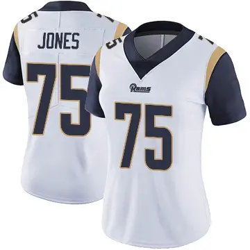 ＃75 Women's Deacon Jones White Limited Los Angeles Rams Vapor Untouchable Jersey