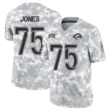 ＃75 Youth Deacon Jones Arctic Camo Limited Los Angeles Rams 2024 Salute to Service Jersey