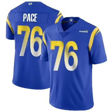 ＃76 Youth Orlando Pace Royal Limited Los Angeles Rams Alternate Vapor Untouchable Jersey