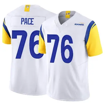 ＃76 Youth Orlando Pace White Limited Los Angeles Rams Vapor F.U.S.E. Jersey