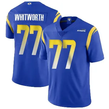 ＃77 Men's Andrew Whitworth Royal Limited Los Angeles Rams Alternate Vapor Untouchable Jersey