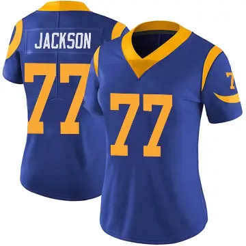 ＃77 Women's Alaric Jackson Royal Limited Los Angeles Rams Alternate Vapor Untouchable Jersey