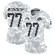 ＃77 Women's Andrew Whitworth Arctic Camo Limited Los Angeles Rams 2024 Salute to Service Jersey