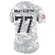 ＃77 Women's Andrew Whitworth Arctic Camo Limited Los Angeles Rams 2024 Salute to Service Jersey