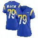 ＃79 Women's Rob Havenstein Royal Game Los Angeles Rams Alternate Jersey