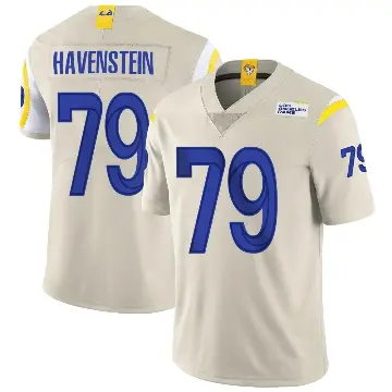 ＃79 Youth Rob Havenstein Limited Los Angeles Rams Bone Vapor Jersey