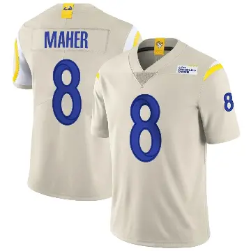 ＃8 Men's Brett Maher Limited Los Angeles Rams Bone Vapor Jersey
