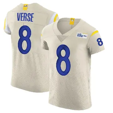 ＃8 Men's Jared Verse Elite Los Angeles Rams Bone Vapor Jersey