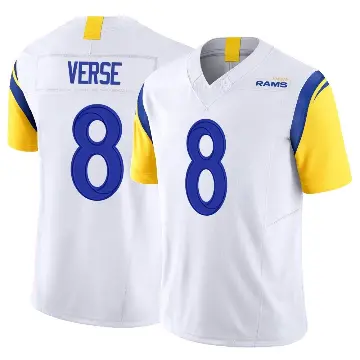＃8 Men's Jared Verse White Limited Los Angeles Rams Vapor F.U.S.E. Jersey