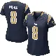 ＃8 Women's Brett Maher Navy Game Los Angeles Rams Team Color Jersey