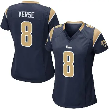 ＃8 Women's Jared Verse Navy Game Los Angeles Rams Team Color Jersey