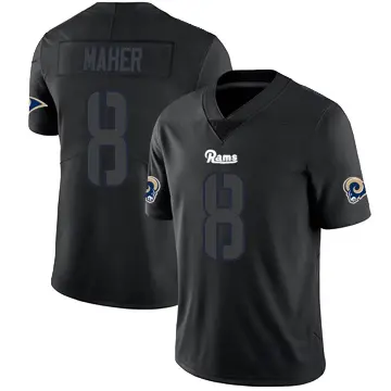 ＃8 Youth Brett Maher Black Impact Limited Los Angeles Rams Jersey