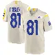 ＃81 Men's Brennan Presley Game Los Angeles Rams Bone Jersey