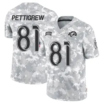 ＃81 Men's Jamal Pettigrew Arctic Camo Limited Los Angeles Rams 2024 Salute to Service Jersey