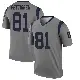 ＃81 Men's Jamal Pettigrew Gray Legend Los Angeles Rams Inverted Jersey