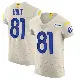 ＃81 Men's Torry Holt Elite Los Angeles Rams Bone Vapor Jersey