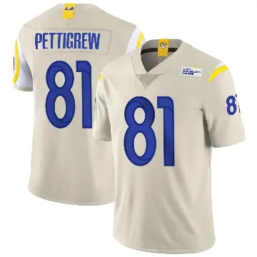 ＃81 Youth Jamal Pettigrew Limited Los Angeles Rams Bone Vapor Jersey