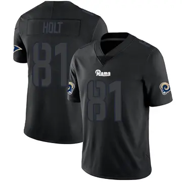 ＃81 Youth Torry Holt Black Impact Limited Los Angeles Rams Jersey