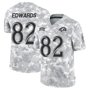 ＃82 Men's Tru Edwards Arctic Camo Limited Los Angeles Rams 2024 Salute to Service Jersey