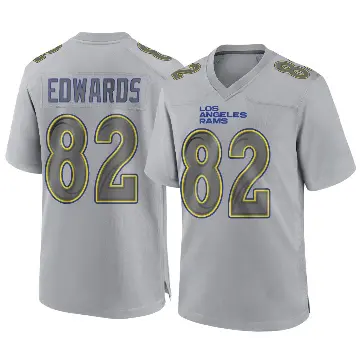 ＃82 Men's Tru Edwards Gray Game Los Angeles Rams Atmosphere Fashion Jersey