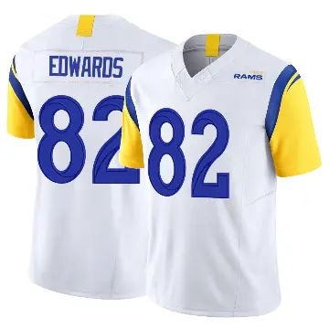 ＃82 Men's Tru Edwards White Limited Los Angeles Rams Vapor F.U.S.E. Jersey