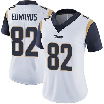 ＃82 Women's Tru Edwards White Limited Los Angeles Rams Vapor Untouchable Jersey