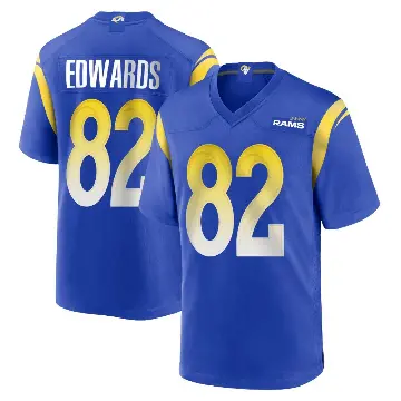 ＃82 Youth Tru Edwards Royal Game Los Angeles Rams Alternate Jersey