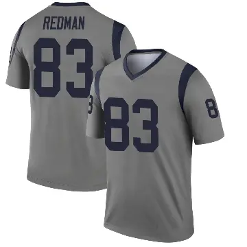 ＃83 Men's Mark Redman Gray Legend Los Angeles Rams Inverted Jersey