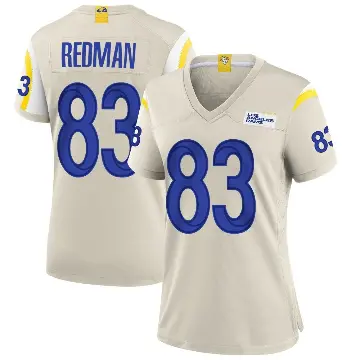 ＃83 Women's Mark Redman Game Los Angeles Rams Bone Jersey