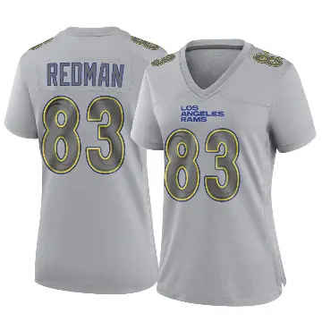 ＃83 Women's Mark Redman Gray Game Los Angeles Rams Atmosphere Fashion Jersey