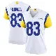 ＃83 Women's Mark Redman White Game Los Angeles Rams Jersey