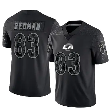 ＃83 Youth Mark Redman Black Limited Los Angeles Rams Reflective Jersey