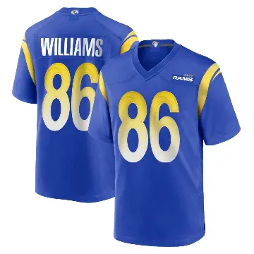 ＃86 Men's Mario Williams Royal Game Los Angeles Rams Alternate Jersey
