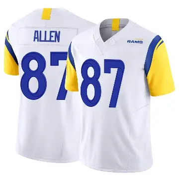 ＃87 Men's Davis Allen White Limited Los Angeles Rams Vapor F.U.S.E. Jersey