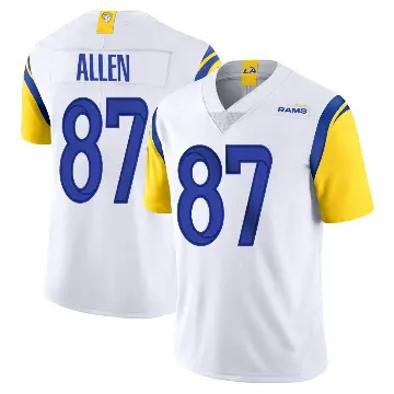 ＃87 Men's Davis Allen White Limited Los Angeles Rams Vapor Untouchable Jersey