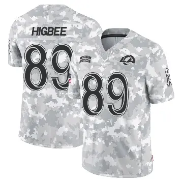 ＃89 Youth Tyler Higbee Arctic Camo Limited Los Angeles Rams 2024 Salute to Service Jersey