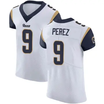 ＃9 Men's Luis Perez White Elite Los Angeles Rams Vapor Untouchable Jersey