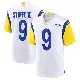 ＃9 Men's Matthew Stafford White Game Los Angeles Rams Jersey