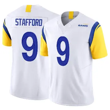 ＃9 Men's Matthew Stafford White Limited Los Angeles Rams Vapor F.U.S.E. Jersey