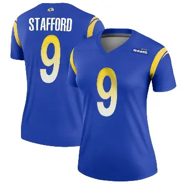 ＃9 Women's Matthew Stafford Royal Legend Los Angeles Rams Jersey