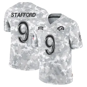 ＃9 Youth Matthew Stafford Arctic Camo Limited Los Angeles Rams 2024 Salute to Service Jersey