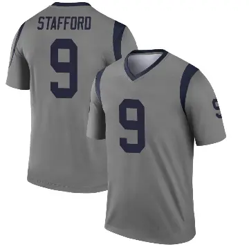 ＃9 Youth Matthew Stafford Gray Legend Los Angeles Rams Inverted Jersey