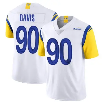＃90 Youth Tyler Davis White Limited Los Angeles Rams Vapor Untouchable Jersey