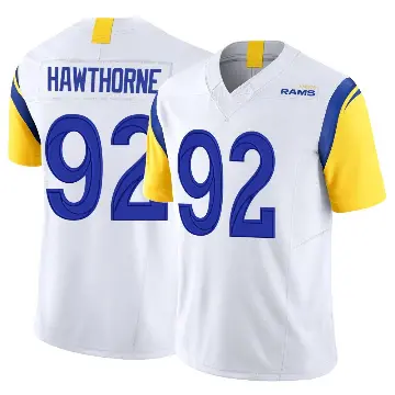 ＃92 Men's Decarius Hawthorne White Limited Los Angeles Rams Vapor F.U.S.E. Jersey