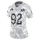 ＃92 Women's Decarius Hawthorne Arctic Camo Limited Los Angeles Rams 2024 Salute to Service Jersey