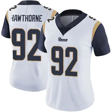 ＃92 Women's Decarius Hawthorne White Limited Los Angeles Rams Vapor Untouchable Jersey